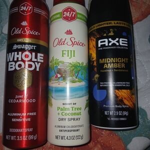 Men's Old Spice and AXE Body Spray Set